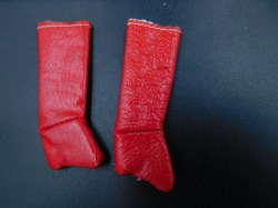 1769 FRANCIE 1970 - 71 LONG ON LEATHER RED VINYL BOOTS SOLO